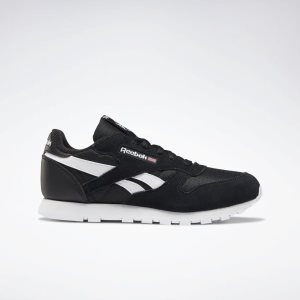 Reebok Classic Leather Turnschuhe Kinder - Schwarz/Weiß - DE 960-VBE